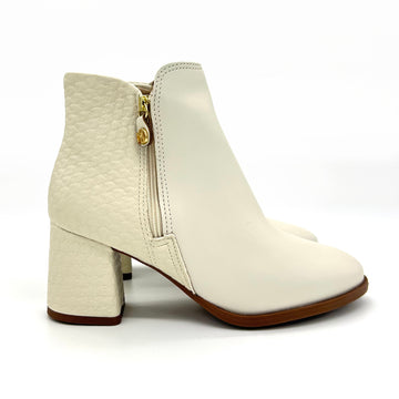 Modare 7078-101 Low Heel Ankle Boot in Off White
